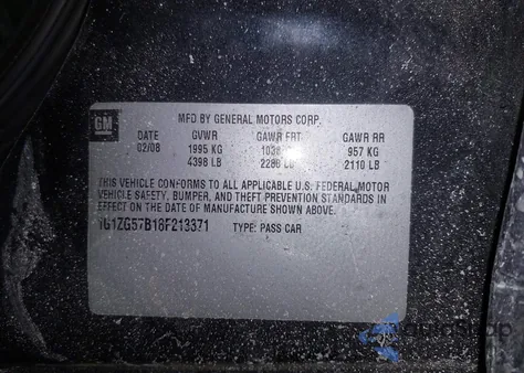 2008 Chevrolet Malibu Ls из США, поврежденный, VIN 1G1ZG57B18F213371